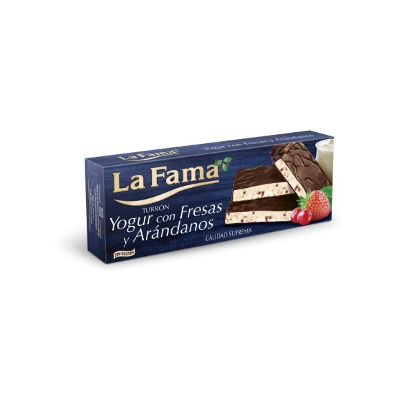 Turrón de Yogurt de Fresa y Arandanos, La Fama - 150gr