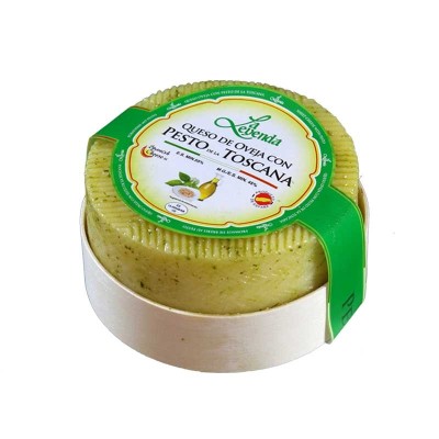 Queso de oveja al pesto de la Toscana pza de 390gr +-