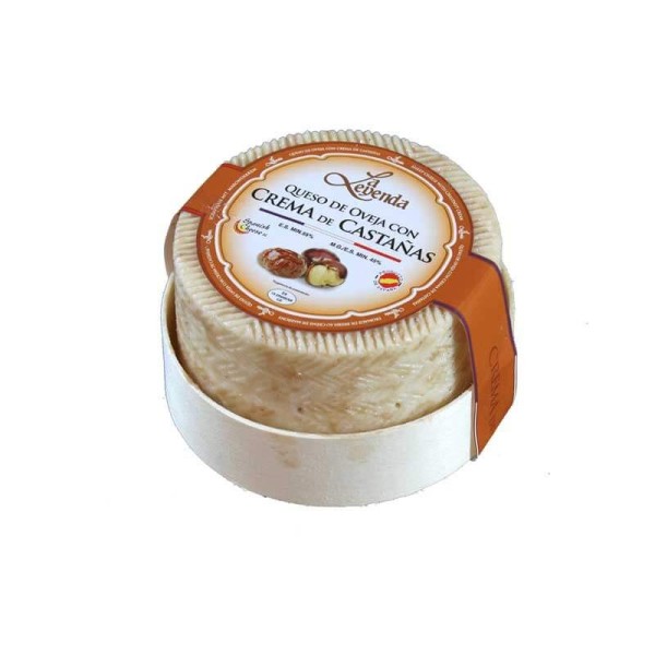 Queso de oveja con crema de castañas +-390gr pza