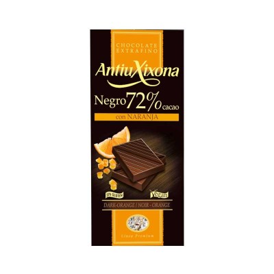 Chocolate negro 72% con naranja